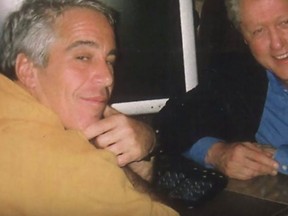 Buddy buddy. A British socialite says Jeffrey Epstein and former U.S. President Bill Clinton "were like brothers".