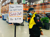 The Henning Drive Home Depot location in Burnaby, B.C. displays a sign that notes snow shovels and snow salt is sold out, with no estimated time of restocking on January 6, 2022.