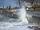 West Vancouver's Ambleside Park was flooded to an unusual extent by the combination of a windstorm during a king tide on Jan. 7.