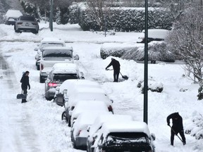 The B.C. south coast region is being walloped by a heavy hit of winter weather on Thursday that is expected to last into Friday.