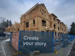 Housing under construction in Surrey.