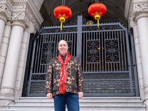 Premier John Horgan was back at the legislature on Tuesday after radiation treatment for cancer. He spent part of the day marking the Lunar New Year, posing for photos outside a legislature decorated with red lanterns.