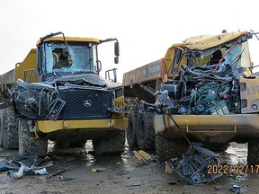 RCMP said equipment damage totalling millions-of-dollars was done by a group that attacked Coastal GasLink workers in northern B.C. after midnight on Feb. 17.