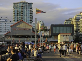 The $35 million Shipyards District has transformed an abandoned industrial site into a vibrant and hip destination for restaurants, culture and even ice skating. CREDIT: City of North Vancouver