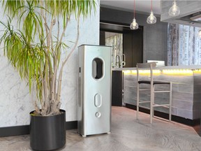 Kara Pure water dispenser, converts air and humidity into clean, mineral-rich drinking water, by New York-based Kara Water.