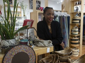 Jackee Kasandy at her Granville Island shop. Kasandy is founder of the Black Entrepreneurs and Businesses of Canada Society and host of the first online Black Business Summit.