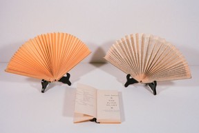At UBC's Belkin Art Gallery, works by the artist Laiwan include The Blind Heart: a book fan, 1984.