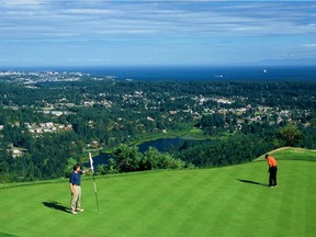 Golfers test their mettle on the 19th hole at The Westin Bear Mountain Victoria Golf Resort & Spa.