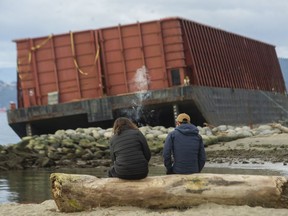 The barge and the Beach Chilling Sign was a popular backdrop for selfies.