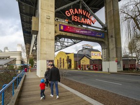 The entrance to Granville Island.