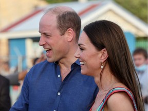 Prince William, Duke of Cambridge and Catherine, Duchess of Cambridge visit Trench Town, the birthplace of reggae music, on day four of the Platinum Jubilee Royal Tour of the Caribbean on March 22, 2022 in Kingston, Jamaica. The Duke and Duchess of Cambridge are visiting Belize, Jamaica, and The Bahamas on their week-long tour.