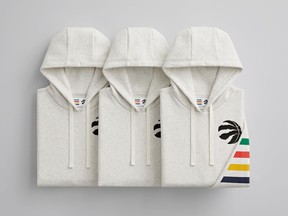 The Bay x Toronto Raptors A Capsule for Change hoodies.