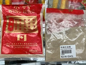 Fraser Health the Wing Hing brand sand ginger powder may contain a poisonous toxin.