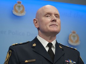 Vancouver police Chief Const. Adam Palmer at a recent news conference.