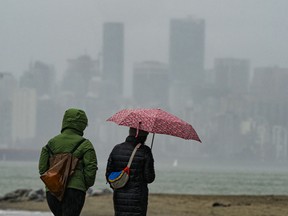 Monday's weather forecast includes a rainfall warning in effect for the Metro Vancouver region, making for a very wet start to the week.