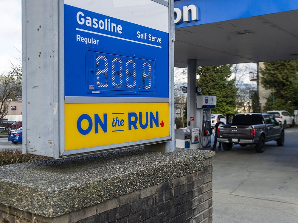 Metro Vancouver gas prices headed to 2 in uncertainty over Ukraine Montreal Gazette