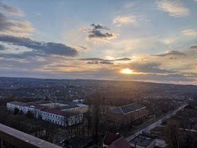 An overall view of the city Kamianets-Podilskyi, which is in western Ukraine, is shown in a Friday, March 11, 2022 handout photo.