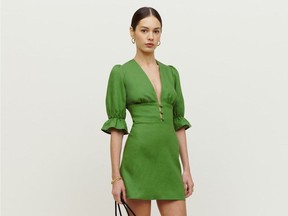 ‘Simi’ linen dress, $288 at Reformation, thereformation.com.