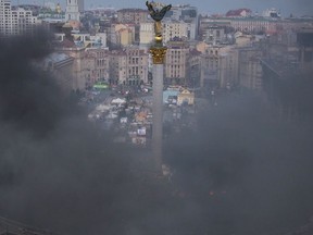 A scene from the 2014 documentary Maidan, about the uprising against then-president Viktor Yanukovych in Ukraine, that screens as part of a fundraiser for Ukraine on March 30 at VIFF Centre.