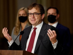 Minister of Natural Resources Jonathan Wilkinson speaks during a news conference in Ottawa.