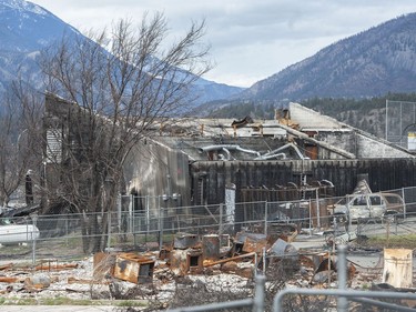 Lytton, BC: MARCH 18, 2022 -- Devestated buildings in L:ytton, BC Friday, March 18, 2022. Nearly the entire town was destroyed by a forest fire which swept through June 30, 2022. Work to rebuild Lytton has only just begun, and is progressing slowly. 



(Photo by Jason Payne/ PNG)

(For story by reporter) ORG XMIT: lytton [PNG Merlin Archive]