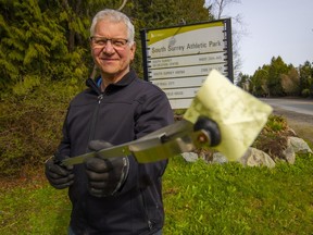 Retired electrician Gary Reitmayer helps his South Surrey neighbourhood with picking up trash.