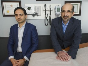 Dr. Navid Pooyan (left) and Dr. Vahid Nilforushan are two of the foreign-trained doctors fighting barriers to their practising here.