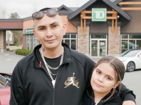 Sharif Mohammed Bhamji, and daughter Jasminah. Sharif, who is Muslim and Indigenous, is filing a Canadian Human Rights Commission complaint against TD Bank.