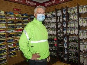 VANCOUVER, BC - Feb 24, 2022 -  Steve Mattina of Running Room  in Vancouver, BC, February 24, 2022. For Sun Run story.

(Arlen Redekop / PNG staff photo) (Story by reporter) [PNG Merlin Archive]