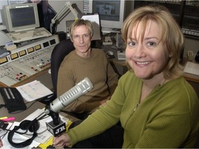 Long-time JRfm radio hosts Clay St. Thomas and Karen Daniels, pictured here in 2002, will be heading off the air after 22 years hosting morning radio together. Their last show will be Friday, April 22, 2022.