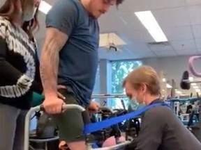 Humboldt Broncos crash survivor Ryan Straschnitzki posted a video Tuesday of him taking steps with a walker.
