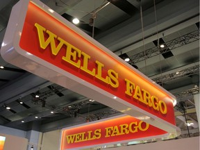 FILE PHOTO: A Wells Fargo logo is seen at the SIBOS banking and financial conference in Toronto, Ontario, Canada October 19, 2017. Picture taken October 19, 2017. REUTERS/Chris Helgren/File Photo