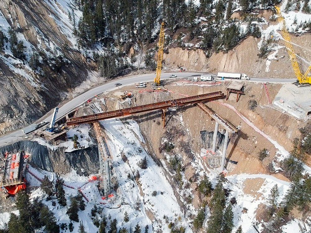 Highway 1 in Kicking Horse Canyon closed until Dec. 1