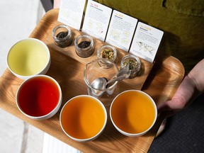 A tea tasting flight at the Smith Teamaker Café on Northwest 23rd. Alain Weiner