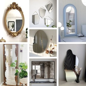Popular statement mirrors by Etsy sellers.