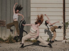 AMOK PROJECT's Chapter 5 is among the videos streaming online as part of the Dance Centre's International Dance Day programming April 29. Kylie Miller, Eirini Smith, and Lucie Price are the performers/co-creators, along with movement director Carol Mendes.