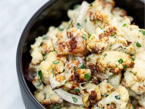 Roasted cauliflower and chickpea salad created by Jenny Hui, executive chef of The Lazy Gourmet.