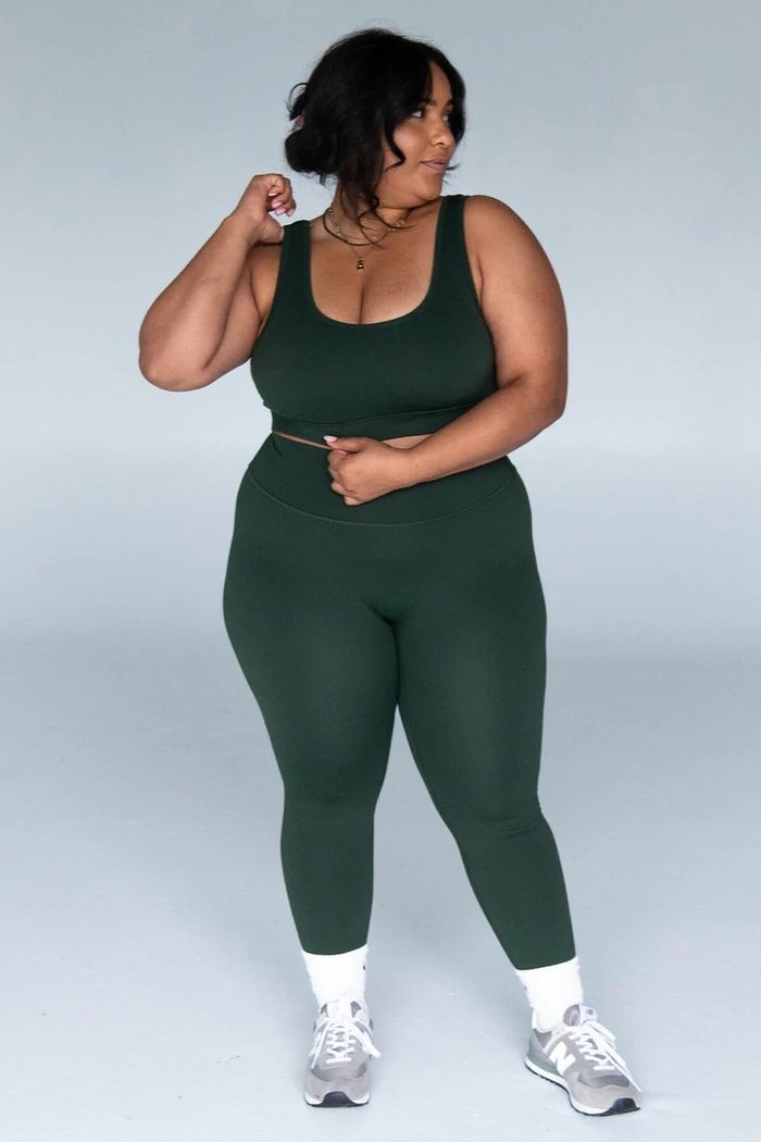 Laura Plus Size Ponte Leggings | Olive Green