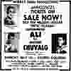 Ad for a boxing match between Muhammad Ali and George Chuvalo at the Pacific Coliseum on May 1, 1972. Note that promoter Murray Pezim’s photo is more prominent than the boxers.