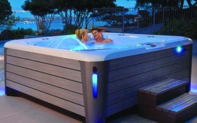 Enjoy vacation vibes from the comfort of home with a hot tub from Bishop’s Outdoor Furniture, available now on Postmedia’s Support and Buy Local Auction. SUPPLIED