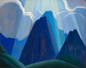 Das Ölgemälde Mountain Sketch (1929) von Lawren Harris aus dem Jahr 1929 wird bei der Heffel-Auktion am 1. Juni 2022 angeboten.  Es hat eine Schätzung von $ 500.000 bis $ 700.000.
