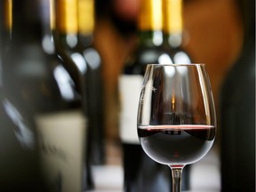 (FILES) In this file photo taken on March 05, 2004 A glass of Bordeaux red wine classified "crus bourgeois"  is pictured in a Bordeaux castle in Ludon-Médoc, during a tasting session. (Photo by Patrick BERNARD / AFP) (Photo by PATRICK BERNARD/AFP via Getty Images)