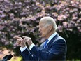 US President Joe Biden speaks on Earth Day at Seward Park in Seattle, Washington, on April 22, 2022.