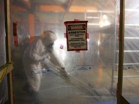 It's illegal to expose workers to asbestos-containing materials without providing personal protective equipment.