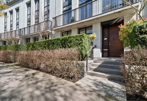 This row house at 485 Beach Crescent, Vancouver, sold on April 12 for $3.499 million.