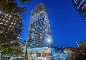 A condo in the 26-storey Pacific Rim Hotel building in Coal Harbour has sold for $7.2 million.
