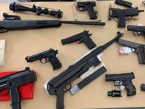 Vancouver police displayed an extensive collection of fake guns that had been seized during the first six months of 2020, noting seizures of replica firearms were up 107 per cent compared to the same period in 2018. Many are seized by police from individuals committing other offences.