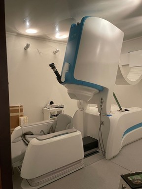 High-density magnetoencephalography machine produced by Coquitlam-based CTF MEG International Services.