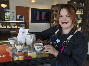Muse Cannabis will host a Mad Hatter-themed event this Saturday at their West End location, complete with complimentary scones, crumpets, coffee and tea. Nicole Sekiya, regional manager, shows off some of the antique-style teacups that will be used for Saturday's celebration.