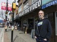 Black Dog Video owner Darren Gay outside his store on Commercial Drive in Vancouver.